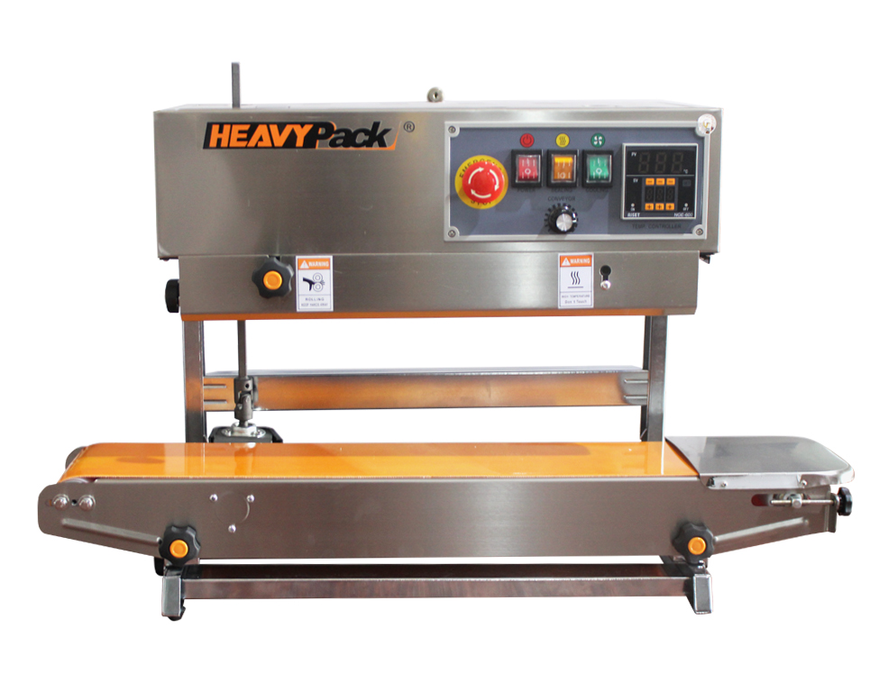 Mesin Band Sealer PV Pengemas Produk Kering Kacang / Gula / Biji Kopi / Permen Vertical